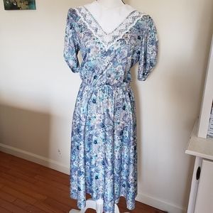 Whirlaway Vintage Lace Floral Dress
